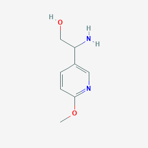 molecular formula C8H12N2O2 B13614989 2-Amino-2-(6-methoxypyridin-3-yl)ethan-1-ol 