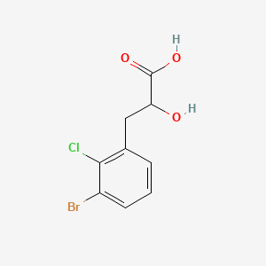 molecular formula C9H8BrClO3 B13615005 3-(3-Bromo-2-chlorophenyl)-2-hydroxypropanoic acid 