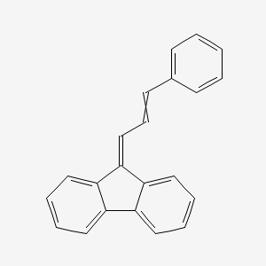 molecular formula C22H16 B1361504 (E)-9-(3-phenylallylidene)-9H-fluorene 