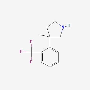 3-Methyl-3-[2-(trifluoromethyl)phenyl]pyrrolidine