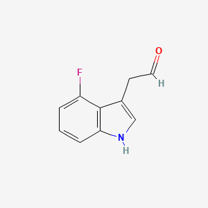 molecular formula C10H8FNO B13615097 2-(4-Fluoro-1h-indol-3-yl)acetaldehyde 