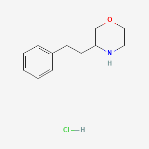 molecular formula C12H18ClNO B13615117 3-(2-Phenylethyl)morpholinehydrochloride 