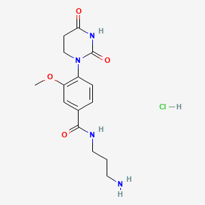 molecular formula C15H21ClN4O4 B13615131 N-(3-Aminopropyl)-4-(2,4-dioxotetrahydropyrimidin-1(2H)-yl)-3-methoxybenzamide hydrochloride 