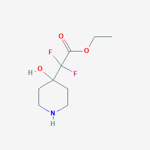 Ethyl 2,2-difluoro-2-(4-hydroxypiperidin-4-yl)acetate