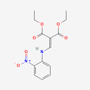 molecular formula C14H16N2O6 B1361515 2-((2-硝基苯胺)亚甲基)丙二酸二乙酯 CAS No. 7255-58-5
