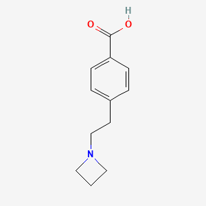 molecular formula C12H15NO2 B13615164 4-(2-(Azetidin-1-yl)ethyl)benzoic acid 