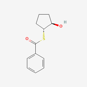 B1361518 S-[(1R,2R)-2-hydroxycyclopentyl] benzenecarbothioate CAS No. 93604-41-2