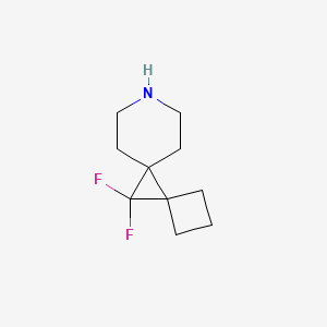 molecular formula C10H15F2N B13615196 11,11-Difluoro-8-azadispiro[3.0.55.14]undecane 