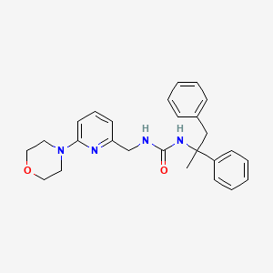 1-(1,2-Diphenylpropan-2-yl)-3-{[6-(morpholin-4-yl)pyridin-2-yl]methyl}urea