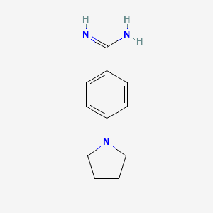 molecular formula C11H15N3 B13615262 4-(Pyrrolidin-1-yl)benzimidamide 