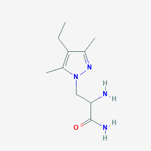 2-Amino-3-(4-ethyl-3,5-dimethyl-1h-pyrazol-1-yl)propanamide