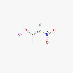 molecular formula C3H4KNO3 B13615361 Nitroacetone potassium salt 