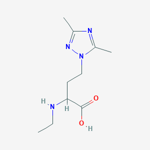 molecular formula C10H18N4O2 B13615386 4-(3,5-Dimethyl-1h-1,2,4-triazol-1-yl)-2-(ethylamino)butanoic acid 