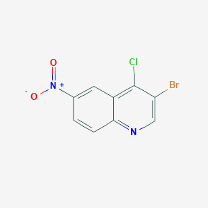 molecular formula C9H4BrClN2O2 B13615391 3-Bromo-4-chloro-6-nitroquinoline 