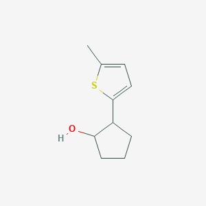 molecular formula C10H14OS B13615435 2-(5-Methylthiophen-2-yl)cyclopentan-1-ol 