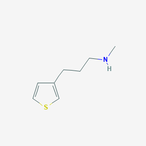 molecular formula C8H13NS B13615502 n-Methyl-3-(thiophen-3-yl)propan-1-amine 