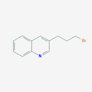 molecular formula C12H12BrN B13615528 3-(3-Bromopropyl)quinoline 