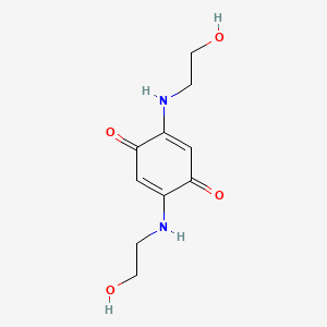 molecular formula C10H14N2O4 B1361554 2,5-Bis[(2-hydroxyethyl)amino]cyclohexa-2,5-diene-1,4-dione CAS No. 5557-53-9