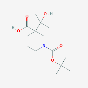 1-Boc-3-(2-hydroxypropan-2-yl)piperidine-3-carboxylic acid