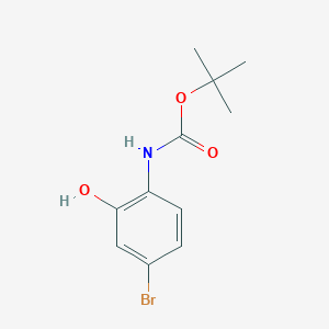 molecular formula C11H14BrNO3 B13615549 tert-butyl N-(4-bromo-2-hydroxyphenyl)carbamate 