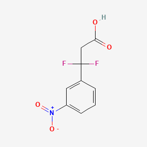 molecular formula C9H7F2NO4 B13615559 3,3-Difluoro-3-(3-nitrophenyl)propanoic acid CAS No. 2229409-12-3