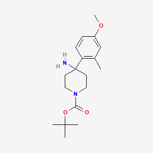 Tert-butyl 4-amino-4-(4-methoxy-2-methylphenyl)piperidine-1-carboxylate