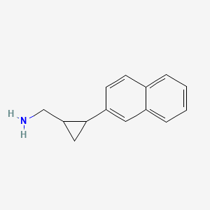 molecular formula C14H15N B13615583 (2-(Naphthalen-2-yl)cyclopropyl)methanamine 