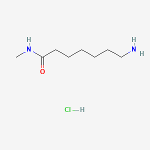 molecular formula C8H19ClN2O B13615603 7-amino-N-methylheptanamidehydrochloride 