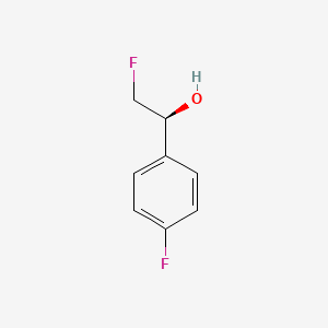 molecular formula C8H8F2O B13615626 (S)-2-Fluoro-1-(4-fluorophenyl)ethan-1-ol 