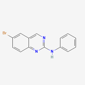 molecular formula C14H10BrN3 B13615652 6-bromo-N-phenylquinazolin-2-amine 