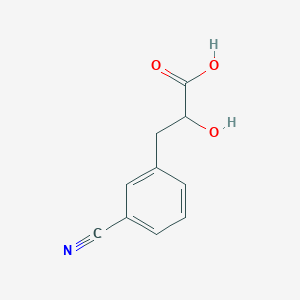 molecular formula C10H9NO3 B13615655 3-(3-Cyanophenyl)-2-hydroxypropanoic acid 