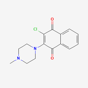 molecular formula C15H15ClN2O2 B1361566 2-氯-3-(4-甲基哌嗪-1-基)萘-1,4-二酮 CAS No. 6312-48-7