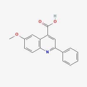 molecular formula C17H13NO3 B1361570 6-Methoxy-2-phenylquinoline-4-carboxylic acid CAS No. 32795-58-7