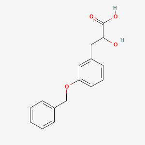 molecular formula C16H16O4 B13615708 3-[3-(Benzyloxy)phenyl]-2-hydroxypropanoic acid 