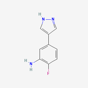 2-fluoro-5-(1H-pyrazol-4-yl)aniline