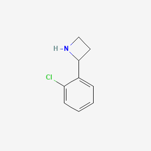 molecular formula C9H10ClN B13615735 2-(2-Chlorophenyl)azetidine 