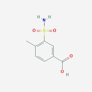 molecular formula C8H9NO4S B1361579 4-Methyl-3-sulfamoylbenzoic acid CAS No. 20532-05-2