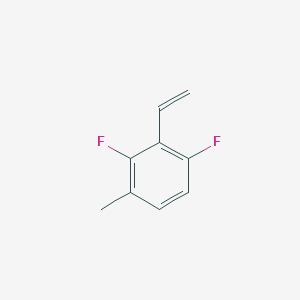 molecular formula C9H8F2 B13615813 1,3-Difluoro-4-methyl-2-vinylbenzene 