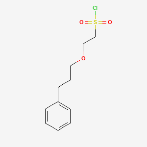 molecular formula C11H15ClO3S B13615817 2-(3-Phenylpropoxy)ethane-1-sulfonyl chloride 