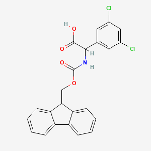 molecular formula C23H17Cl2NO4 B13615823 2-(3,5-dichlorophenyl)-2-({[(9H-fluoren-9-yl)methoxy]carbonyl}amino)acetic acid 