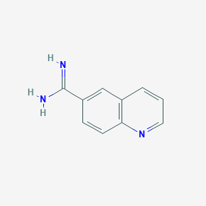 molecular formula C10H9N3 B13615827 Quinoline-6-carboximidamide 