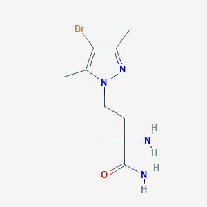 2-Amino-4-(4-bromo-3,5-dimethyl-1h-pyrazol-1-yl)-2-methylbutanamide