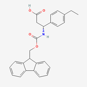 (3R)-3-(4-ethylphenyl)-3-({[(9H-fluoren-9-yl)methoxy]carbonyl}amino)propanoic acid