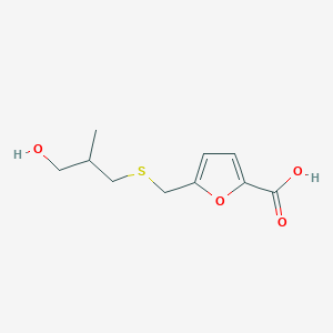 5-(((3-Hydroxy-2-methylpropyl)thio)methyl)furan-2-carboxylic acid