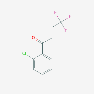 molecular formula C10H8ClF3O B13615953 o-Chloro-gamma,gamma,gamma-trifluorobutyrophenone 