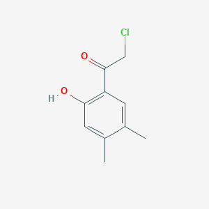 molecular formula C10H11ClO2 B13615959 2-Chloro-1-(2-hydroxy-4,5-dimethylphenyl)ethanone 