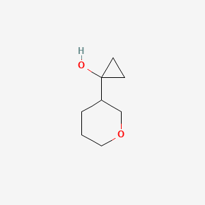 molecular formula C8H14O2 B13615973 1-(Tetrahydro-2h-pyran-3-yl)cyclopropan-1-ol 