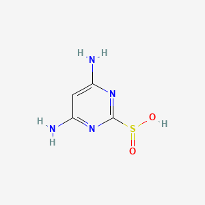 molecular formula C4H6N4O2S B1361599 4,6-二氨基嘧啶-2-亚磺酸 CAS No. 40070-06-2