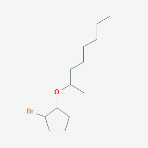 molecular formula C13H25BrO B13615997 1-Bromo-2-(octan-2-yloxy)cyclopentane 