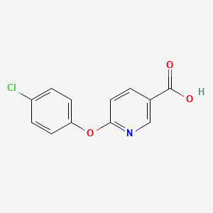 molecular formula C12H8ClNO3 B13616023 6-(4-Chlorophenoxy)nicotinic acid CAS No. 51362-39-1